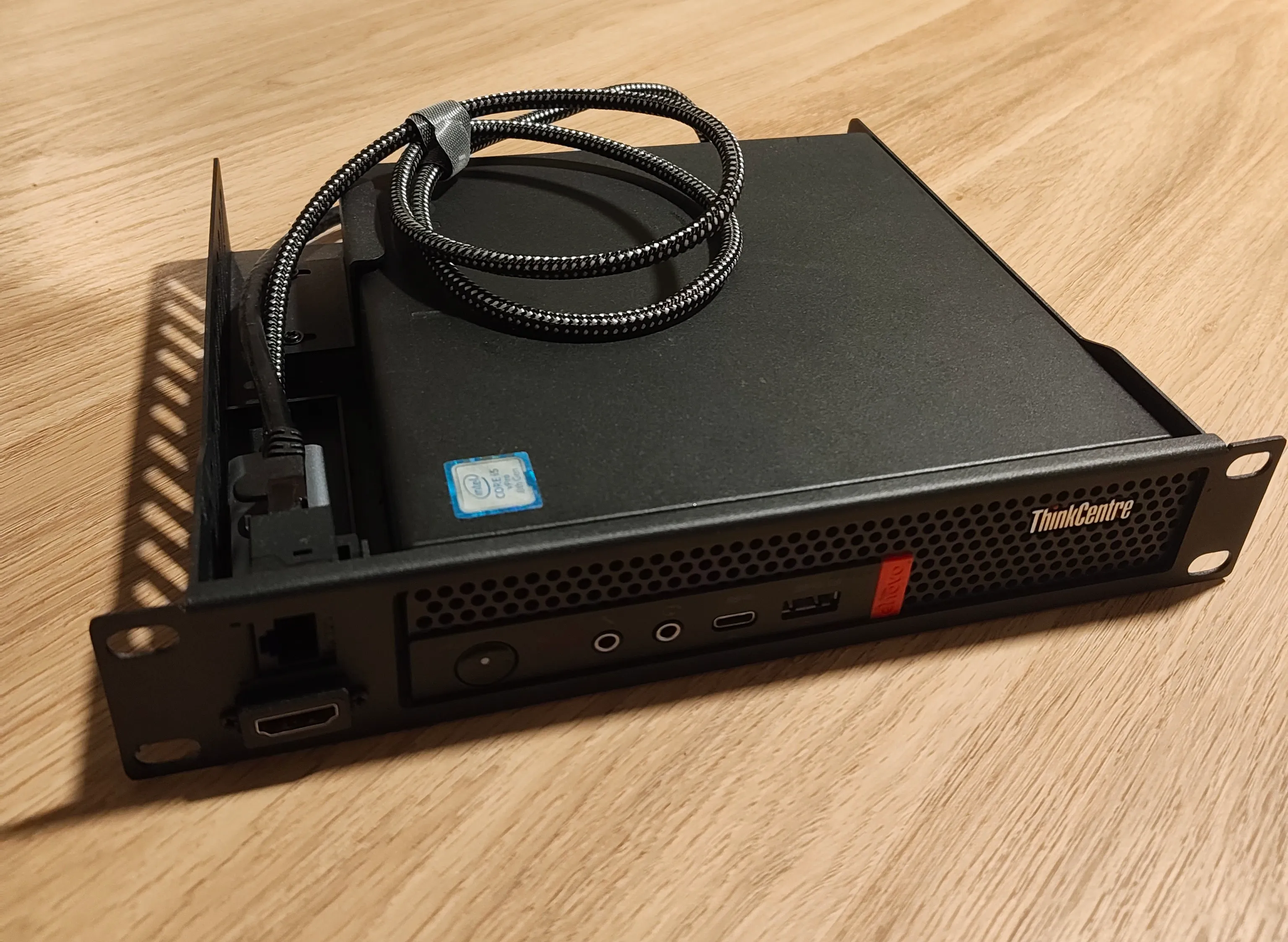 ThinkCentre on its shelf
