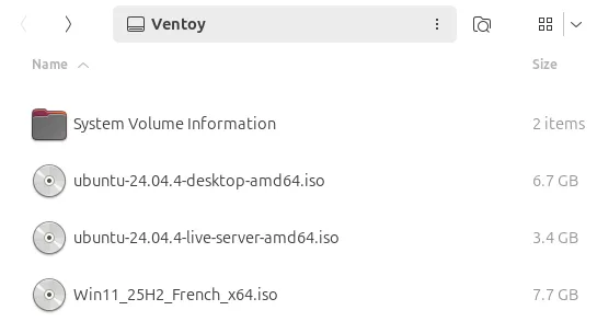 Ventoy file system